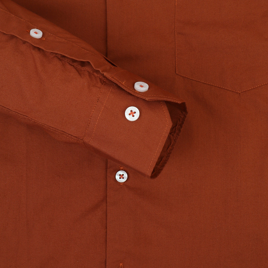 Premium Cotton Lycra Rust Shirt