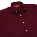 Premium Cotton Lycra Satin Maroon Shirt