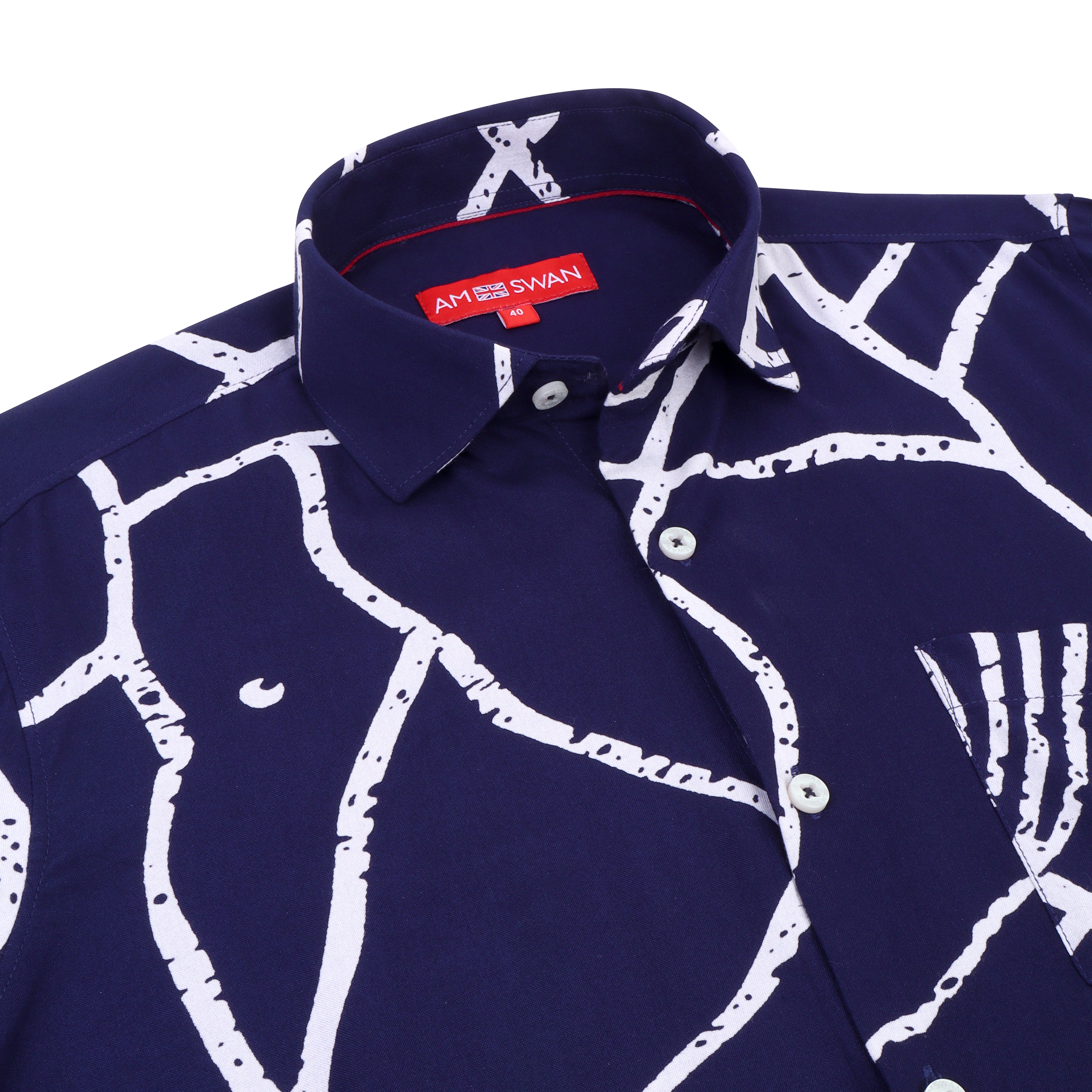 Men'S Premium Rayon Shirt With Abstract Print