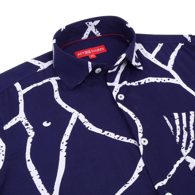 Men'S Premium Rayon Shirt With Abstract Print