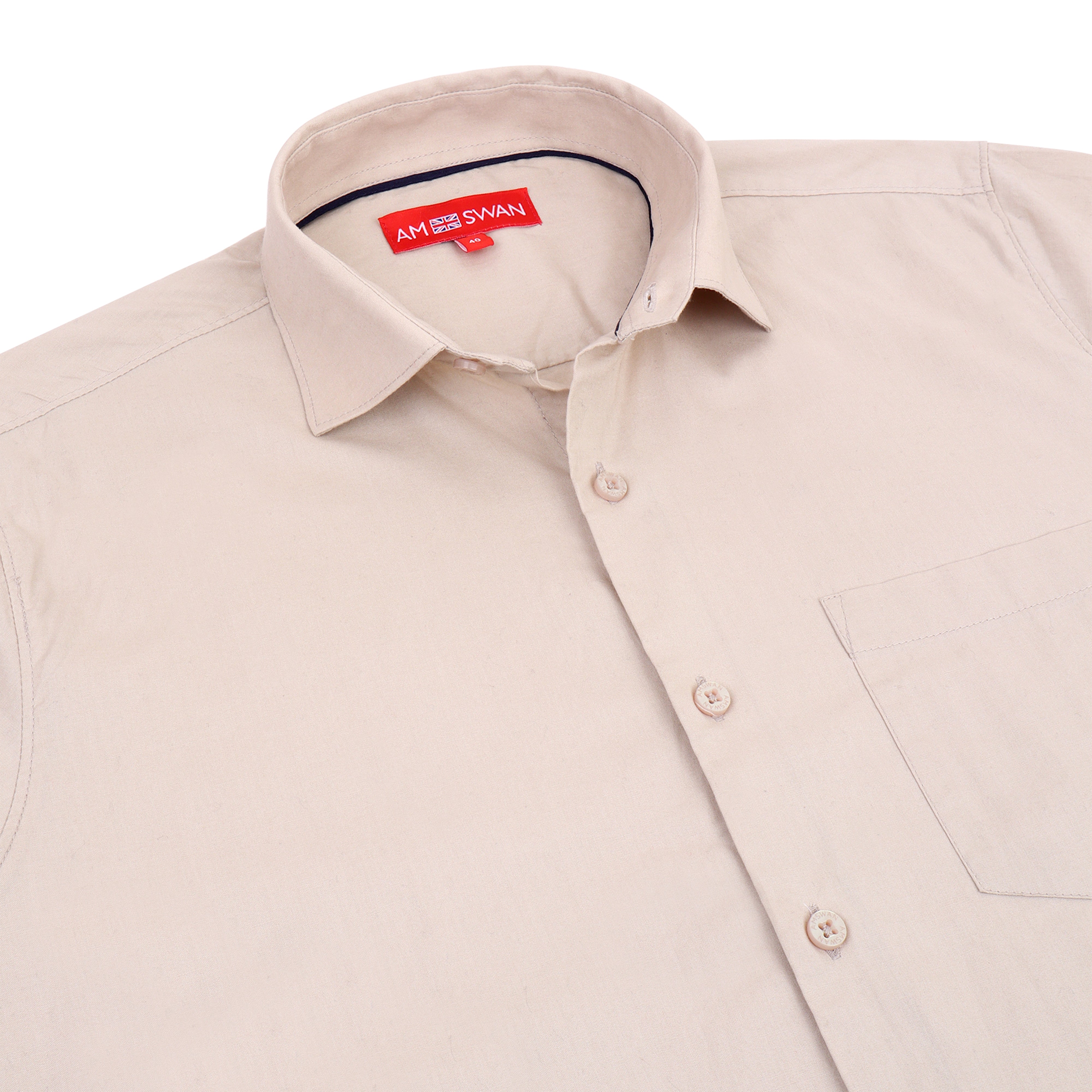 Premium Cotton Lycra Beige Shirts