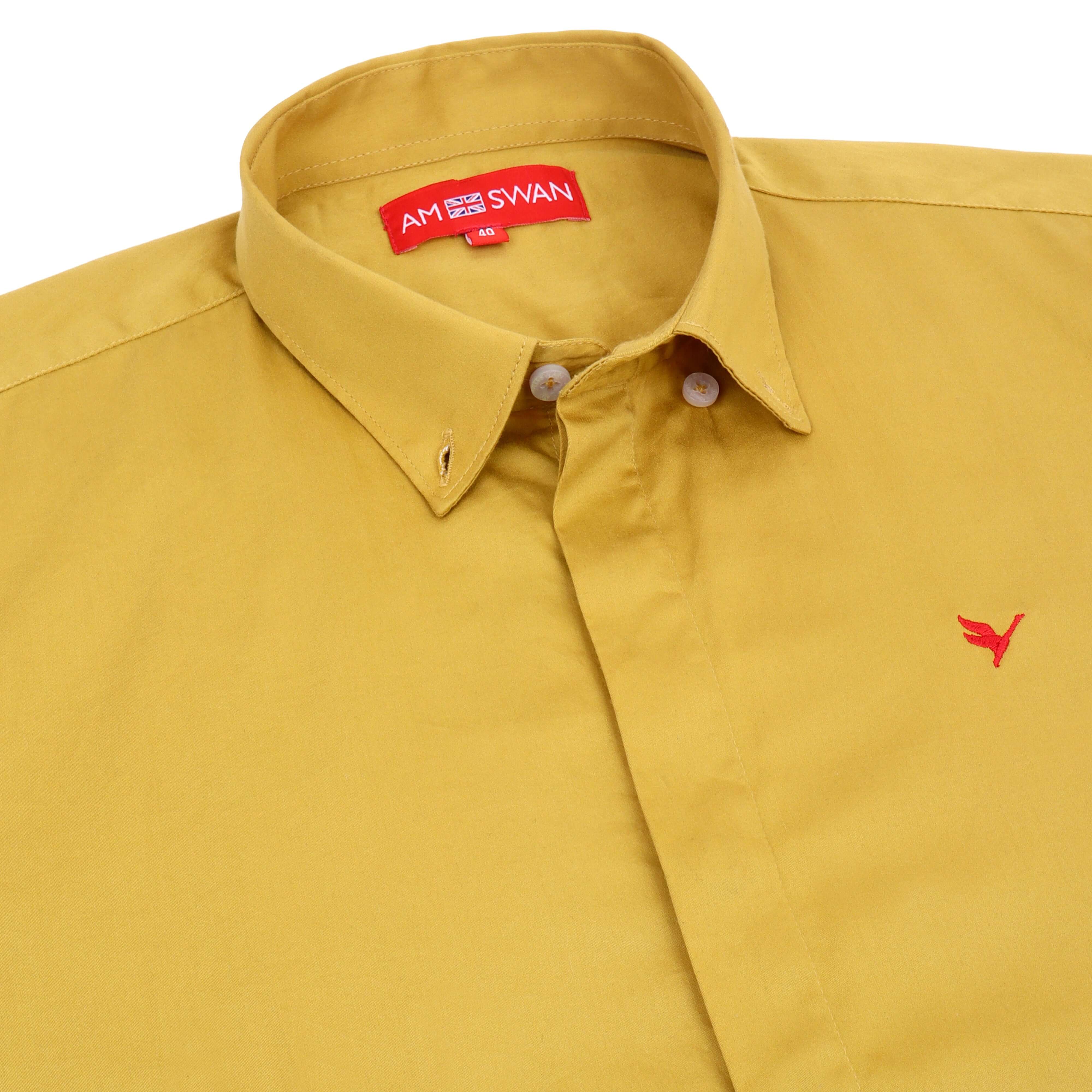Yellow Shirt With Premium Cotton Lycra