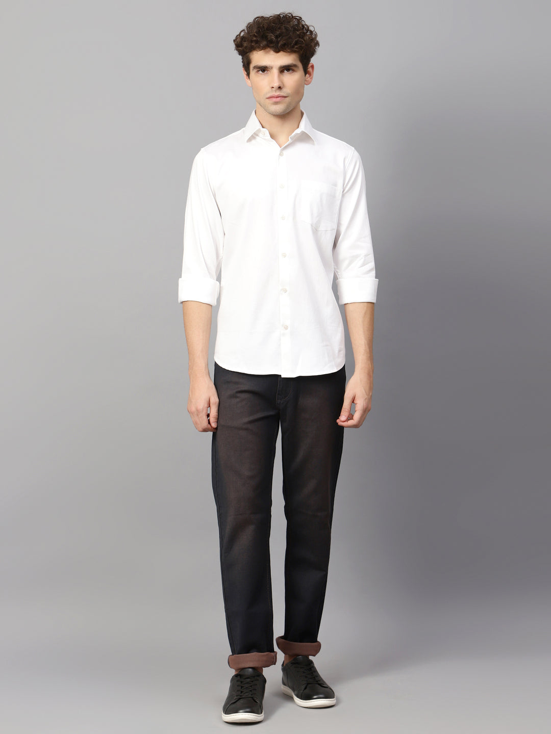 Premium Cotton Lycra Satin White Shirt