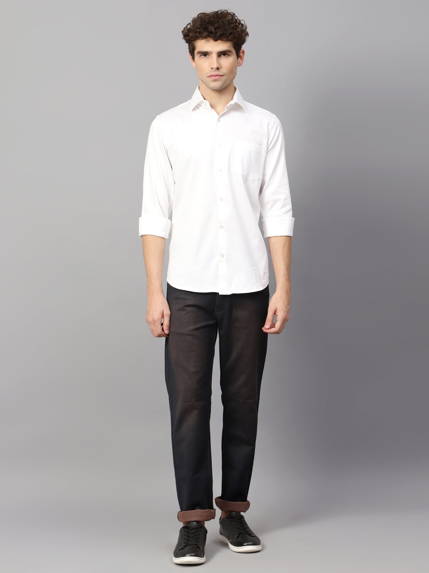 Premium Cotton Lycra Satin White Shirt