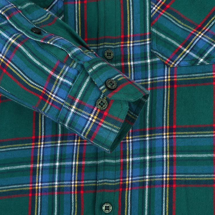 Premium Cotton Green Plaid Flannel Shirt