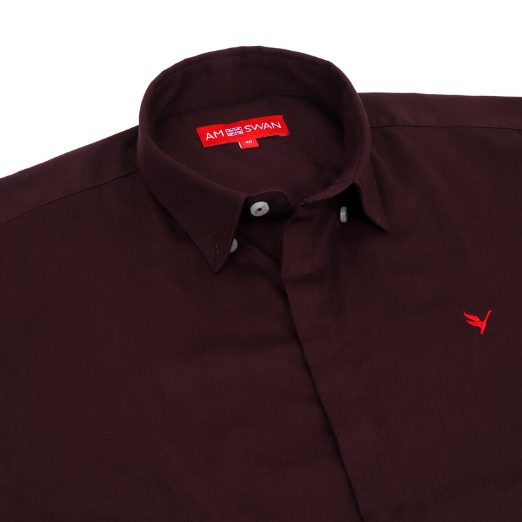 Brown Shirt With Premium Cotton Lycra