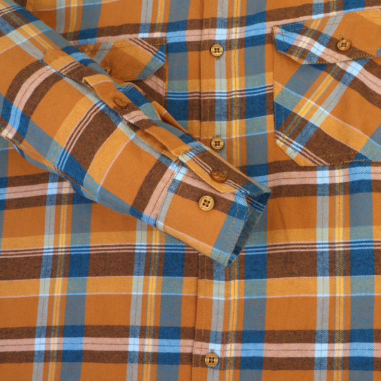 Premium Cotton Yellow Plaid Flannel Shirt