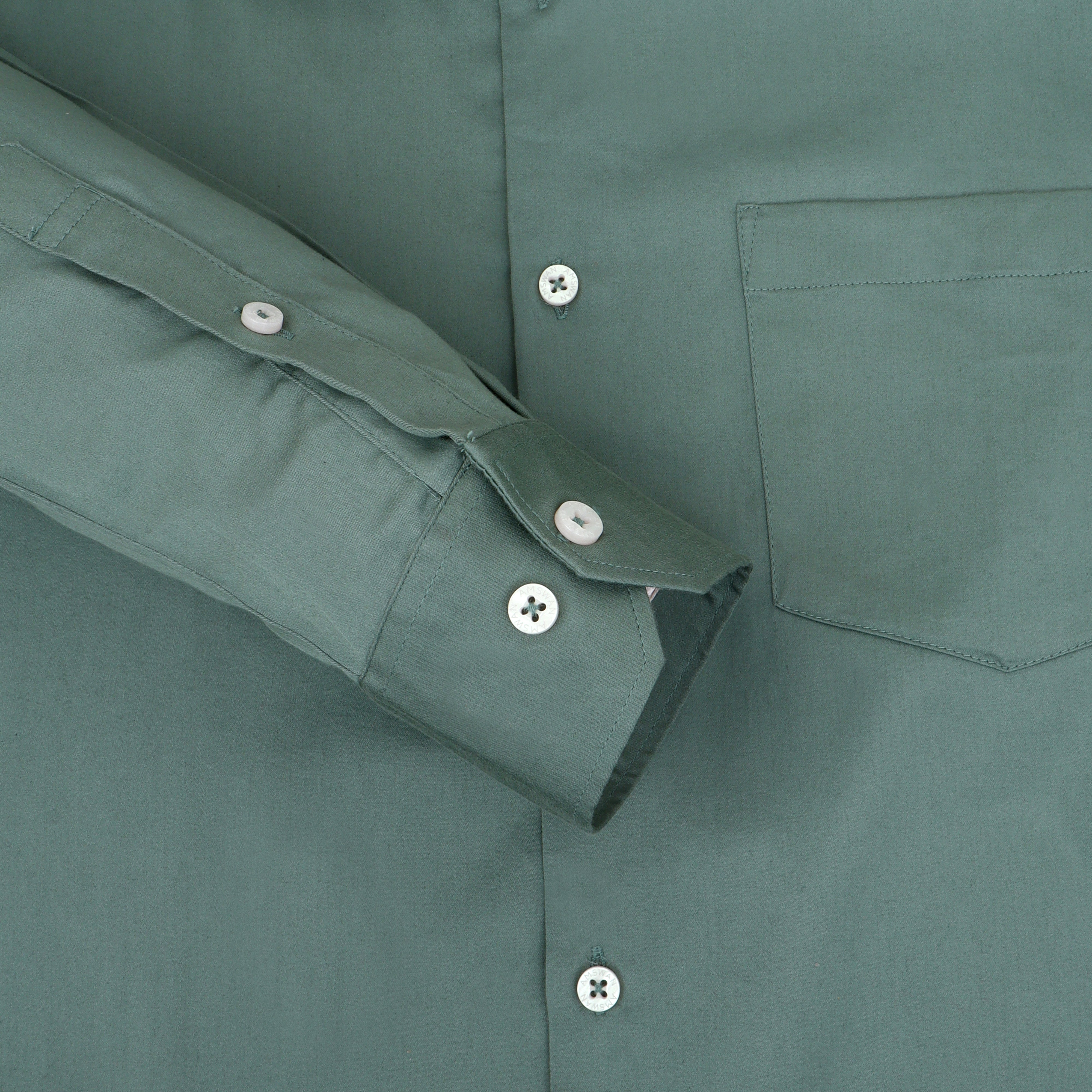 Premium Cotton Lycra Satin Sea Green Shirt