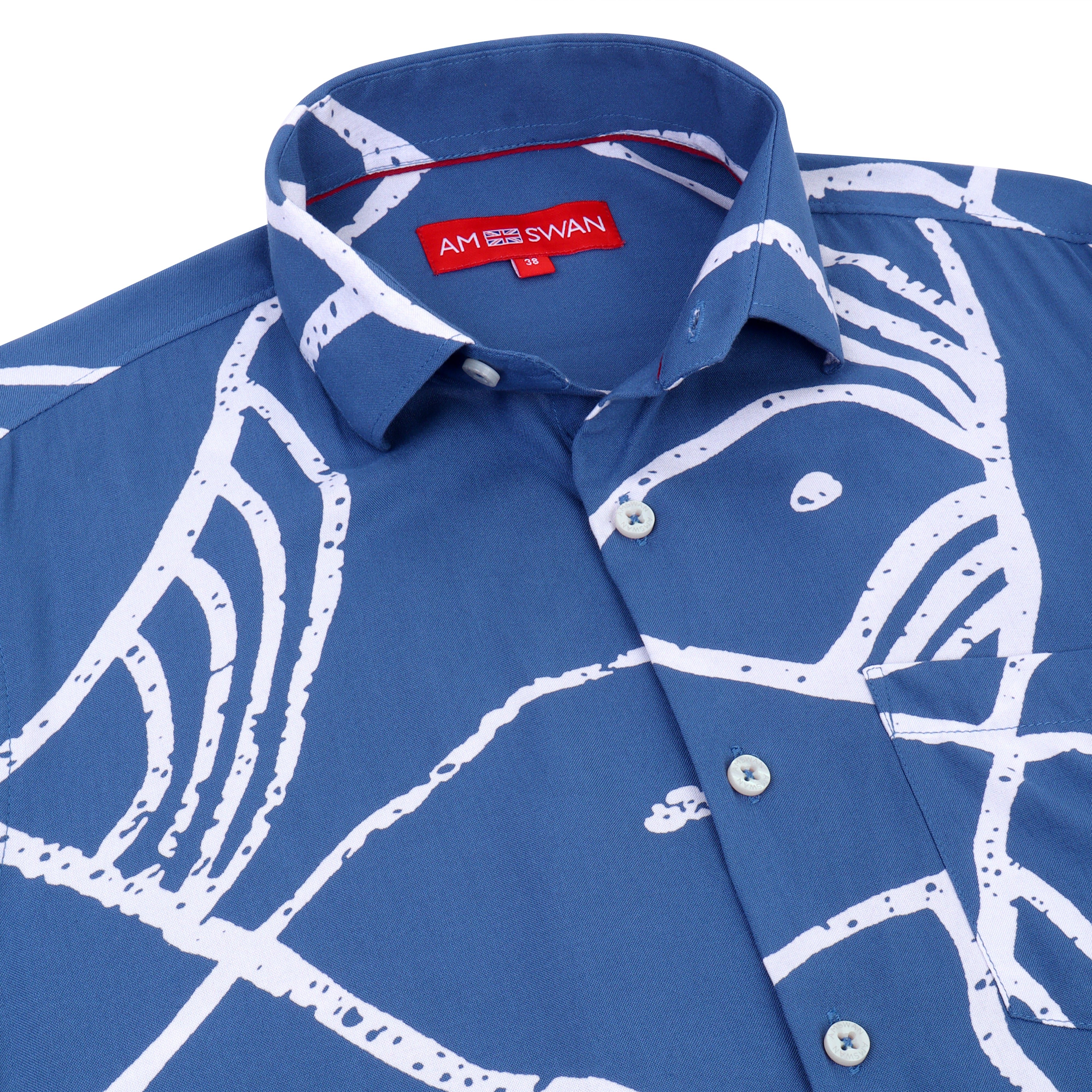 Abstract Printed Premium Shirt For Men'S In Rayon Fabric