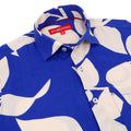 Men'S Premium Rayon Shirt With Blue Floral Print