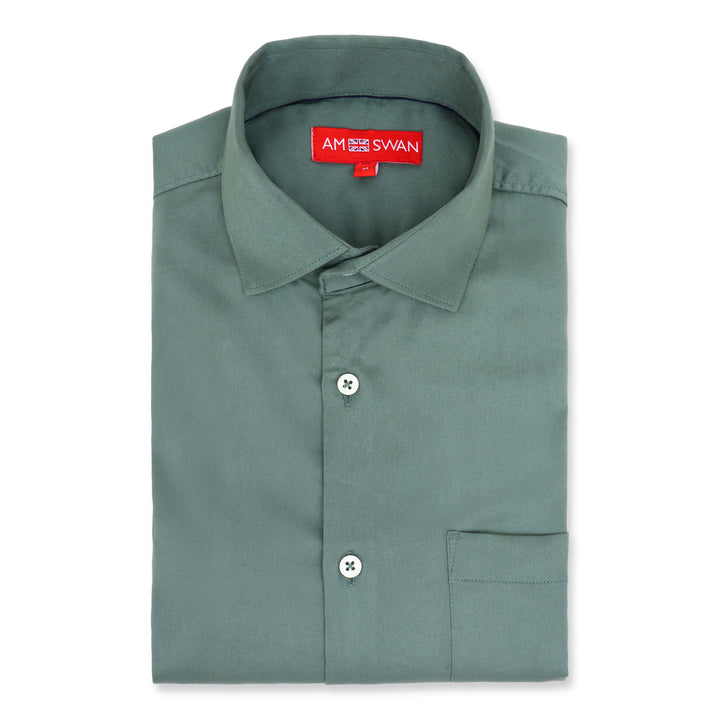 Premium Cotton Lycra Satin Sea Green Shirt