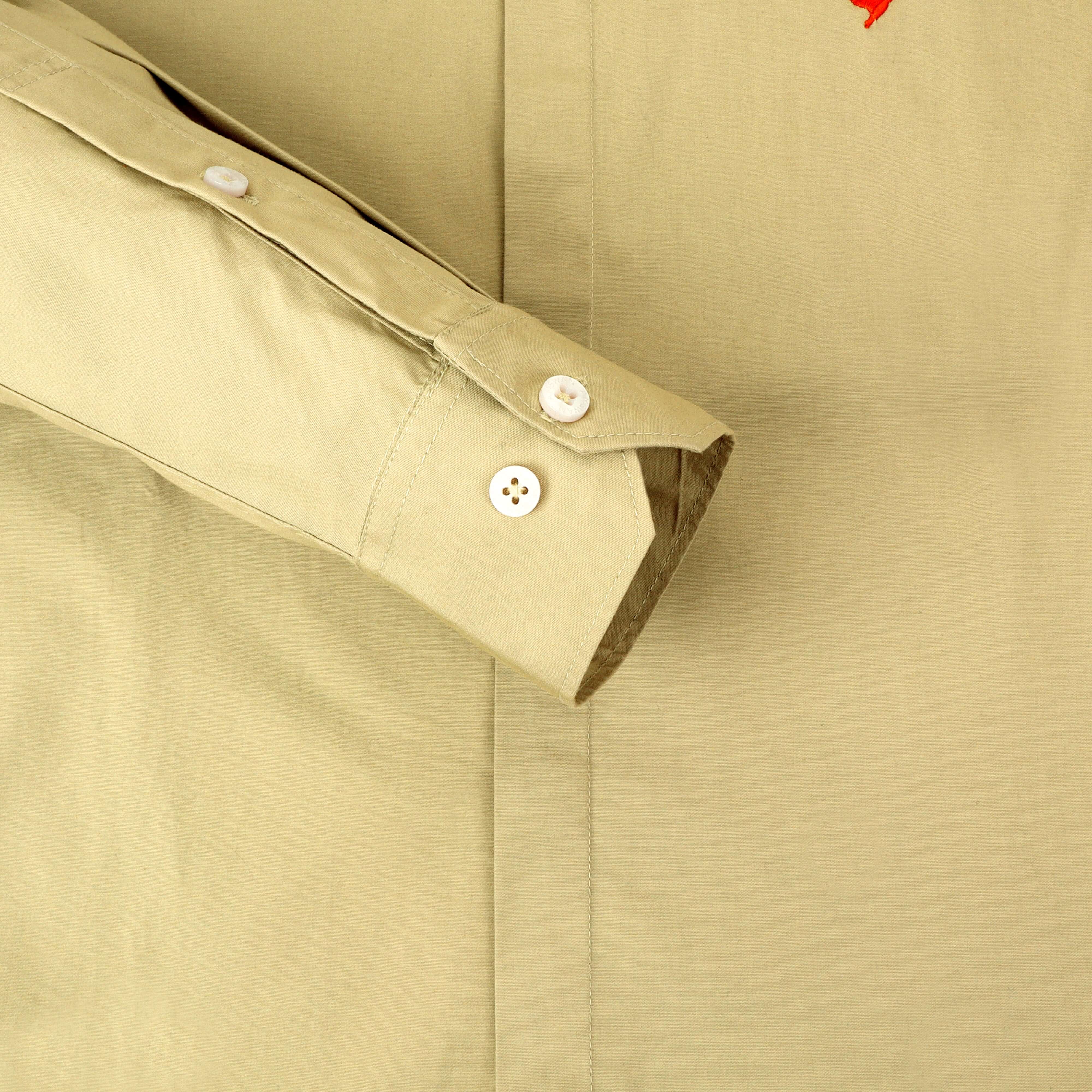 Pale Yellow Shirt With Premium Cotton Lycra