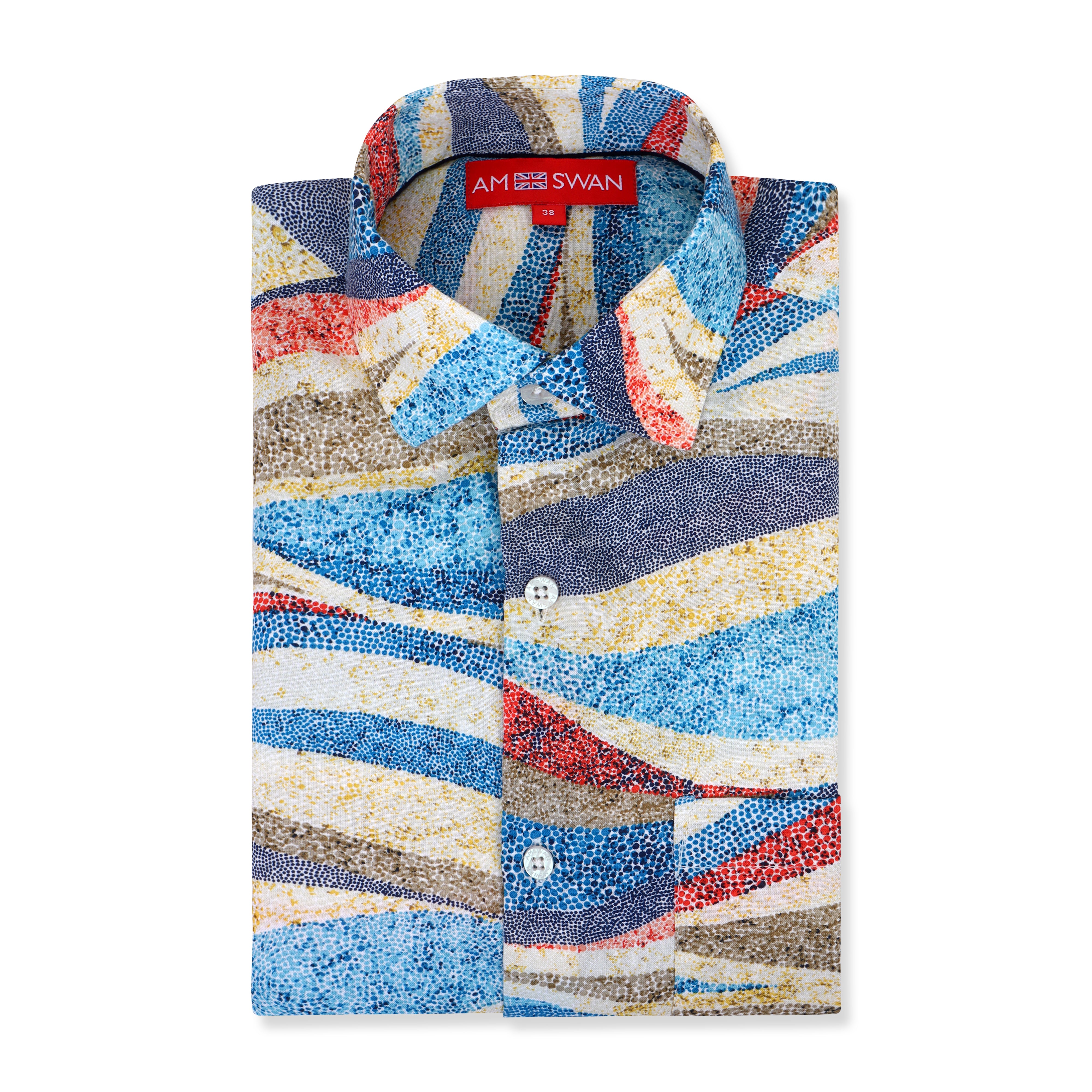 Men'S Premium Rayon Shirt With Self-Design Spread Collar