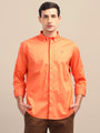 Orange Shirt With Premium Cotton Lycra