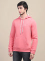 AMSWAN MEN'S PINK STYLISH AND COMFORT FIT HOODIE