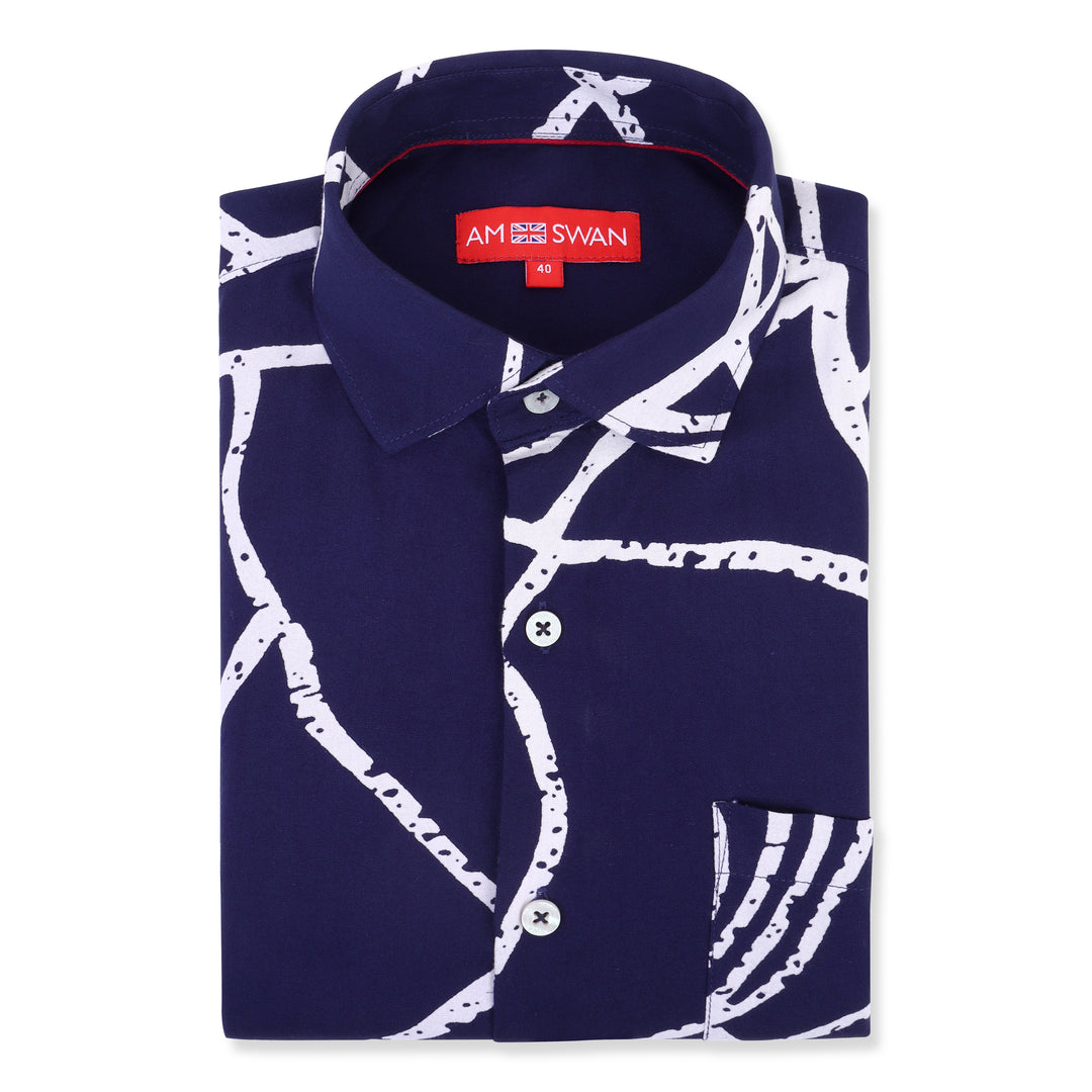 Men'S Premium Rayon Shirt With Abstract Print