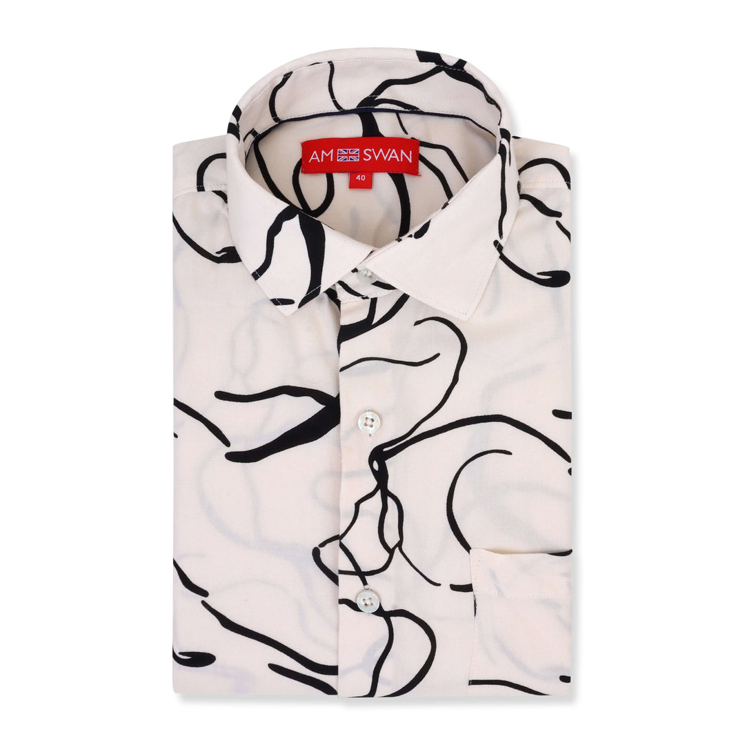 Women'S Premium Rayon Shirt With Abstract Print