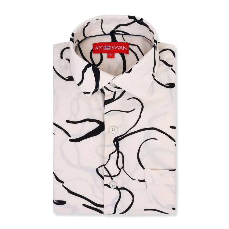 Women'S Premium Rayon Shirt With Abstract Print