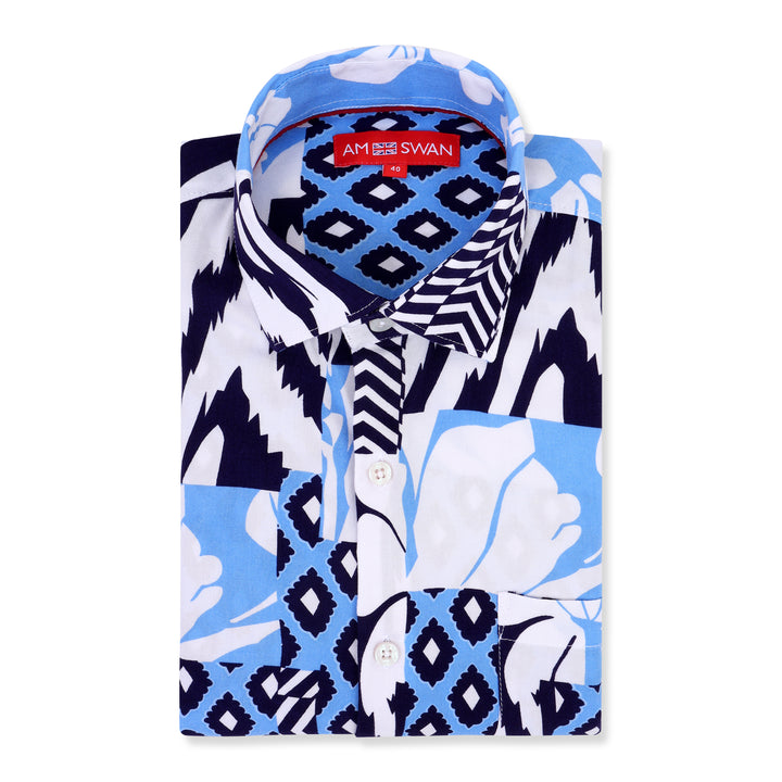 Men'S Premium Rayon Shirt With Tropical Print