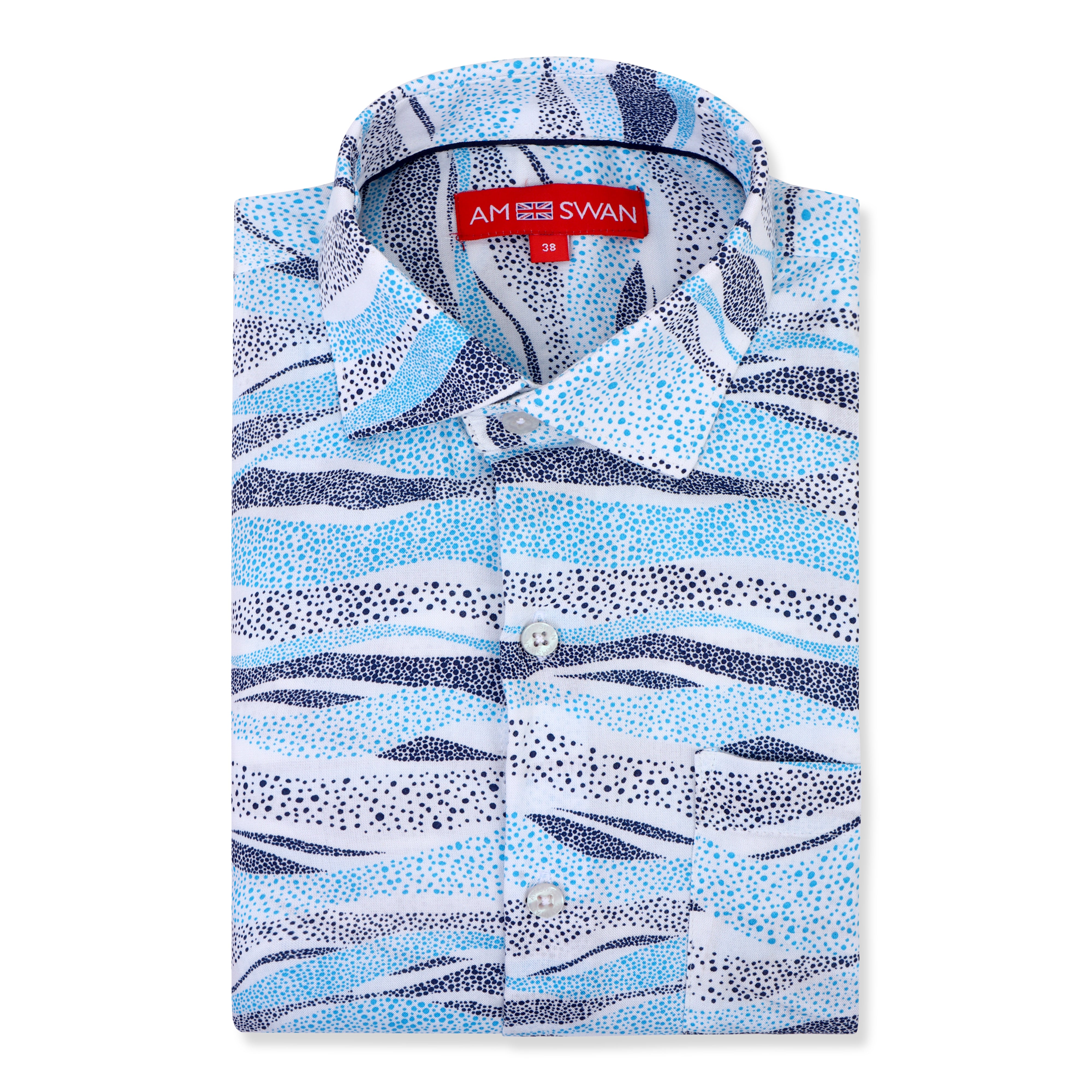 Men'S Premium Rayon Shirt With Self-Design Spread Collar