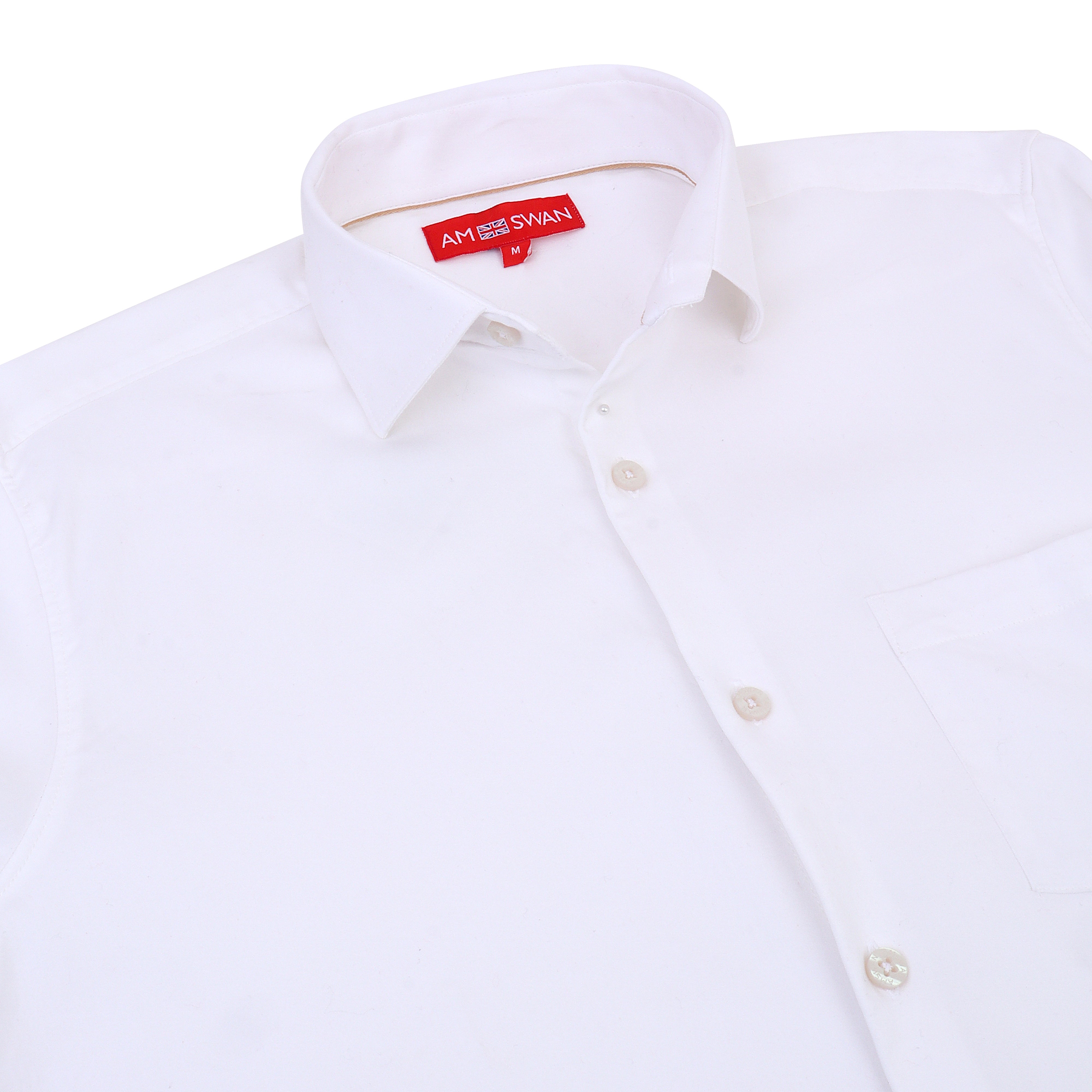 Premium Cotton Lycra Satin White Shirt