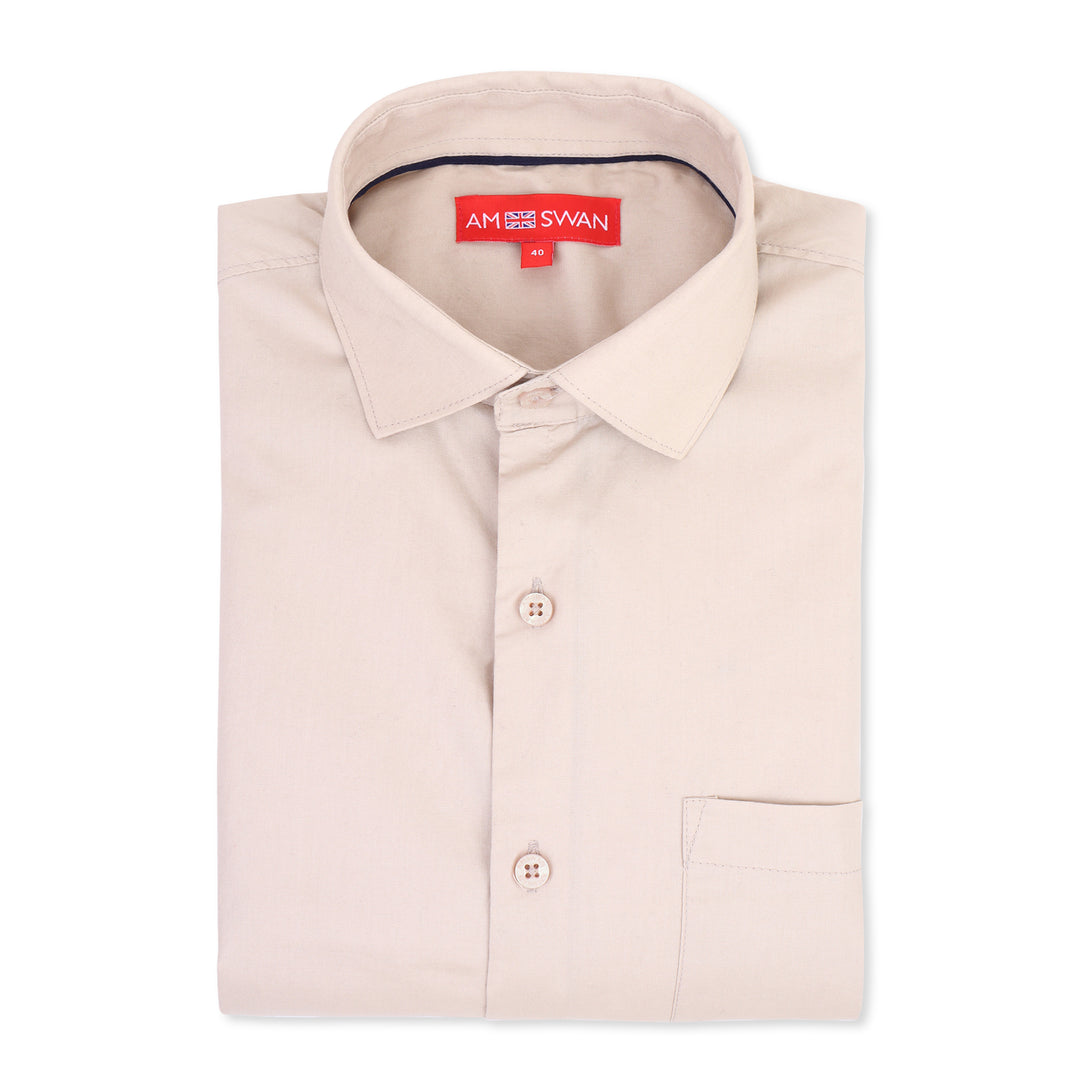 Premium Cotton Lycra Beige Shirts