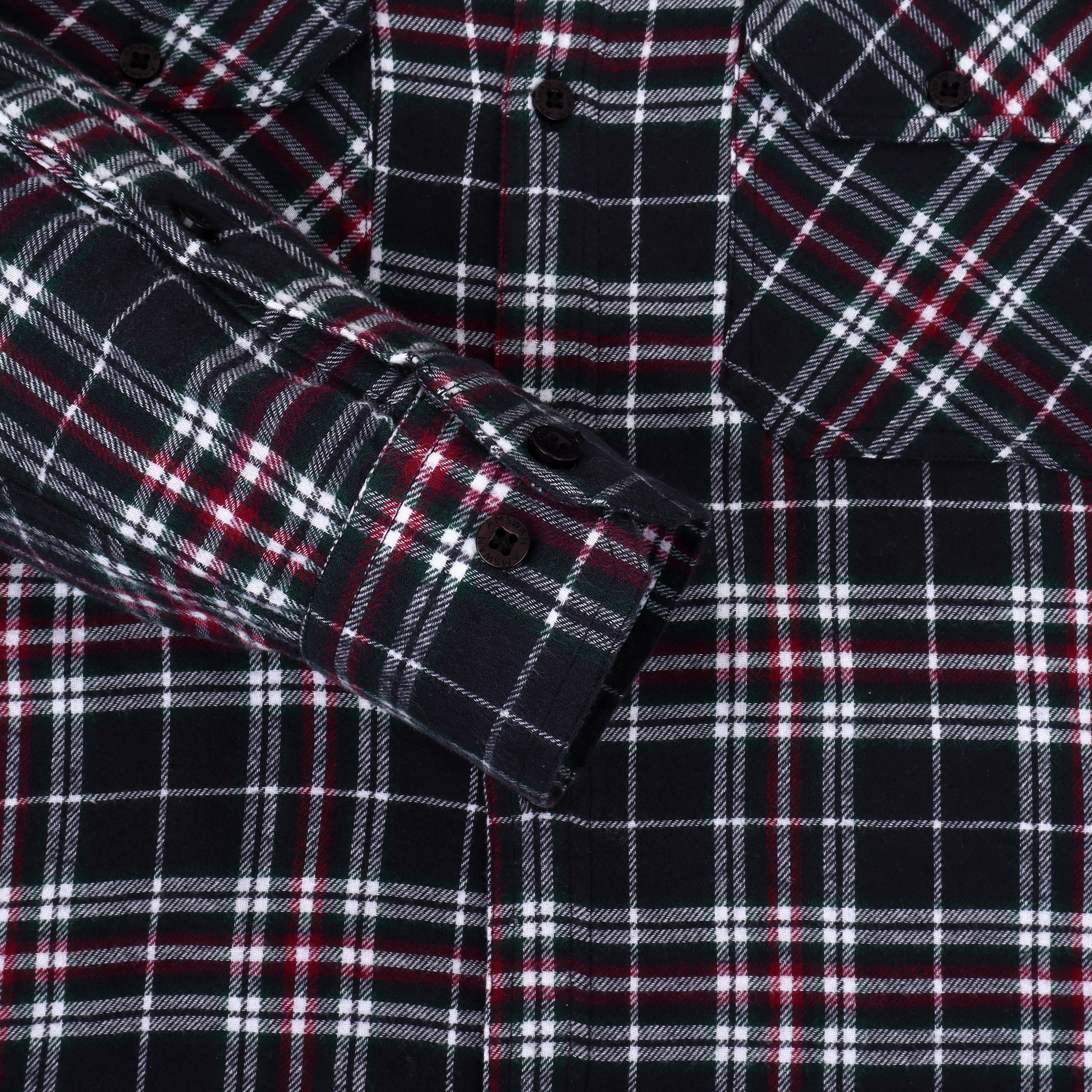 Premium Cotton flannel shirt With Stylish Buttoned Flap Pockets