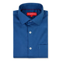 Premium Cotton Lycra Satin Dogger Blue Shirt