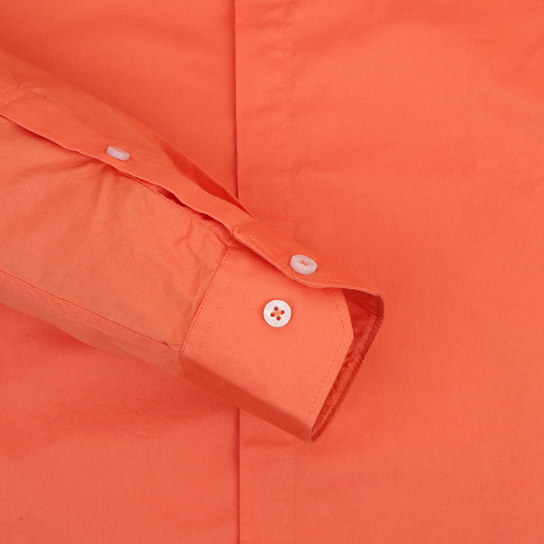Orange Shirt With Premium Cotton Lycra