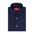 Premium Cotton Lycra Satin Navy Shirt