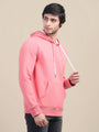 AMSWAN MEN'S PINK STYLISH AND COMFORT FIT HOODIE