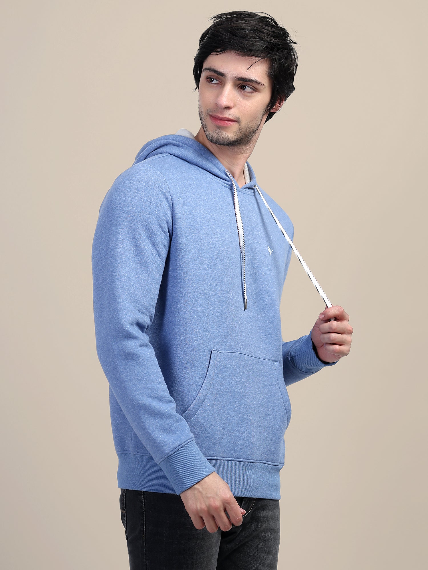 AMSWAN MEN'S BLUE STYLISH AND COMFORT FIT HOODIE