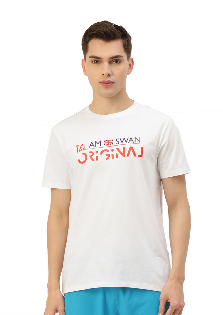 MENS PREMIUM COTTON LYCRA PRINTED HALF SLEEVE CREW NECK T-SHIRTS