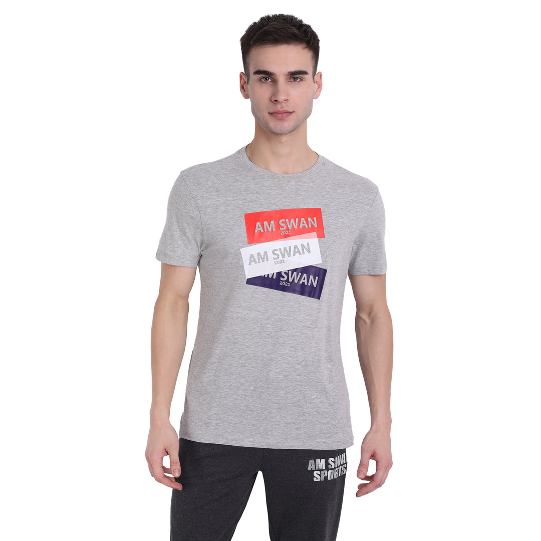 MENS PREMIUM COTTON PRINTED HALF SLEEVE CREW NECK T-SHIRTS