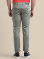 Amswan Men'S Grey Casual Trousers Solid Cotton Lycra Smart Fit