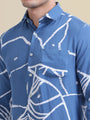 Abstract Printed Premium Shirt For Men'S In Rayon Fabric