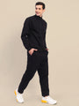 Amswan Men'S Black Stylish And Comfortable Full Zipper Sweatshirts