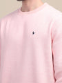AMSWAN MEN'S PINK SOLID COMFORT: PREMIUM COTTON SWEATSHIRT FOR TIMELESS STYLE AND COZY ELEGANCE
