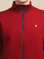 Amswan Men'S Maroon Stylish And Comfortable Full Zipper Sweatshirts