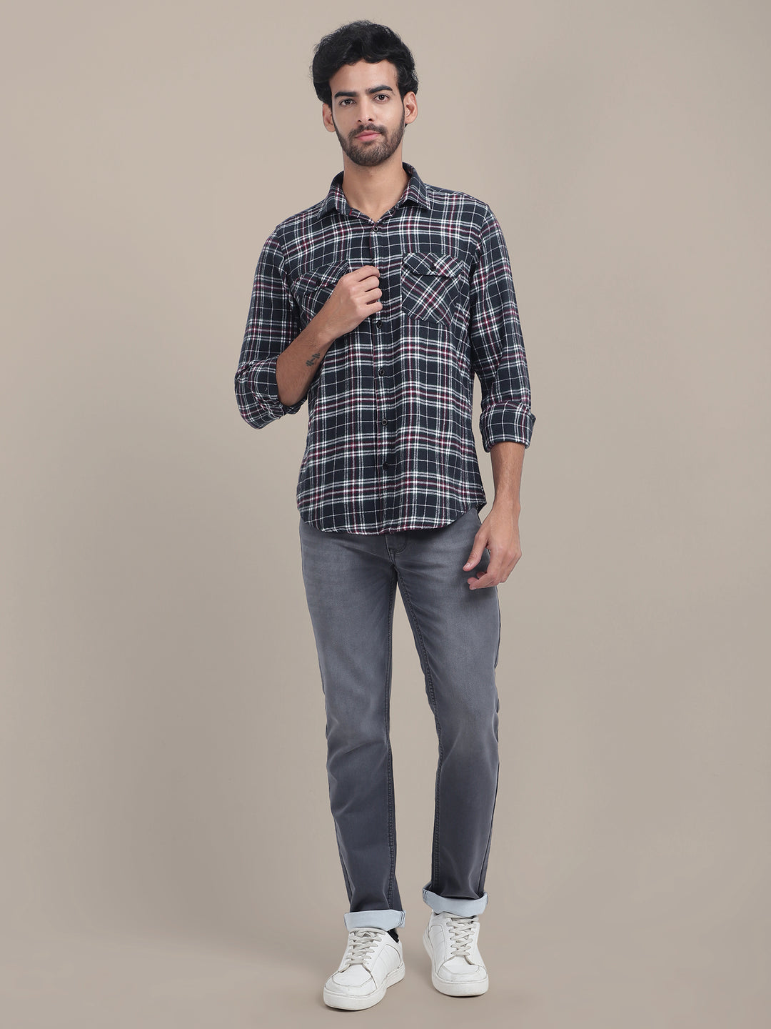 Premium Cotton flannel shirt With Stylish Buttoned Flap Pockets