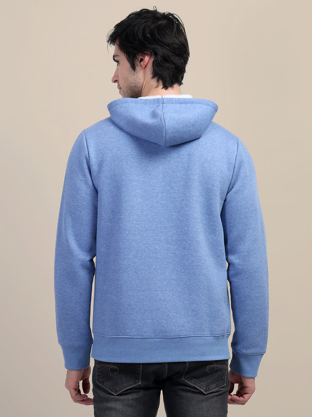 AMSWAN MEN'S BLUE STYLISH AND COMFORT FIT HOODIE