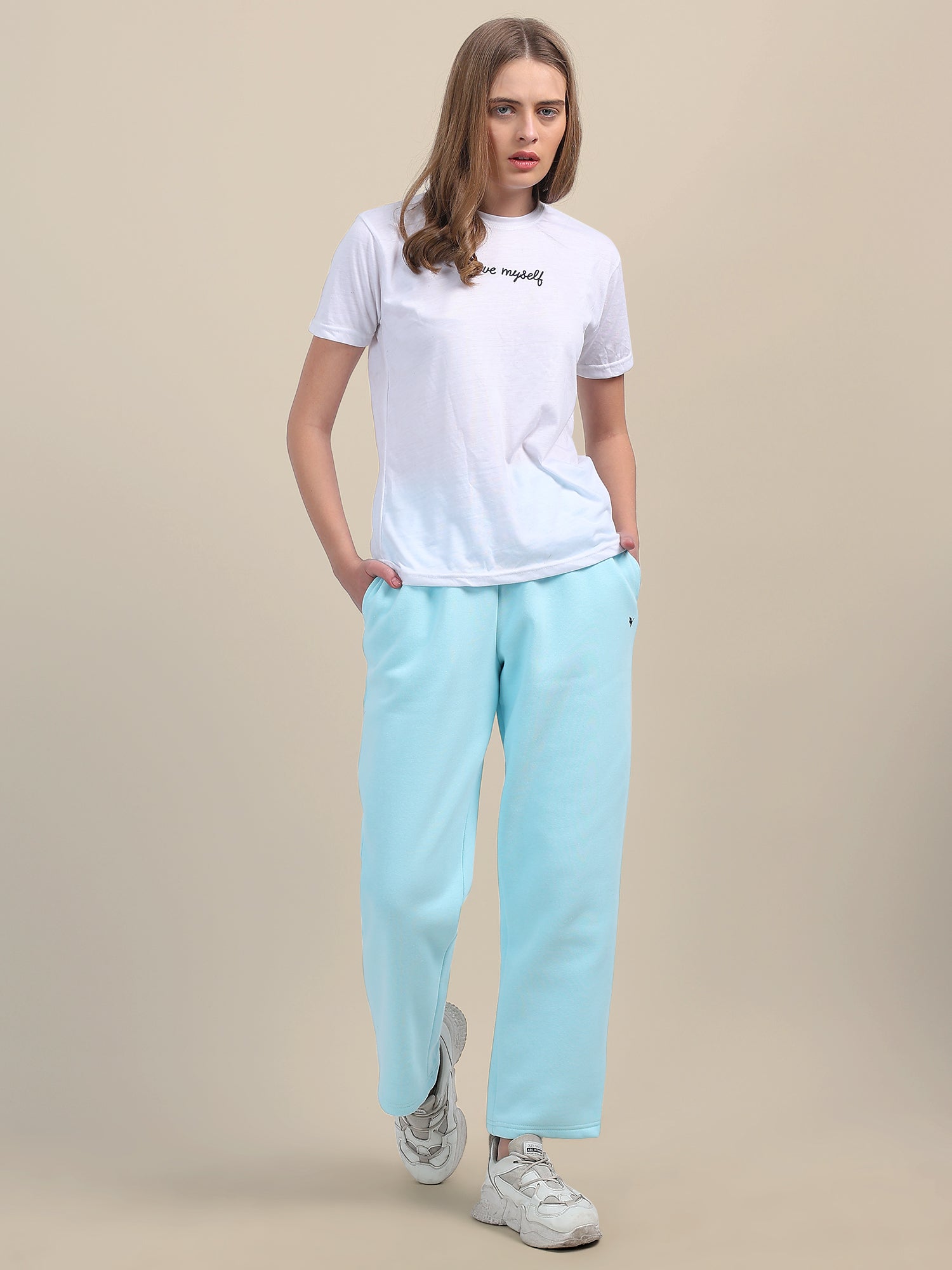 Amswan Womens Premium Cotton Aqua Sweatpant