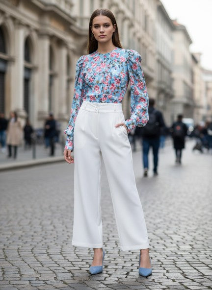 Banana Crepe Off White K Pant