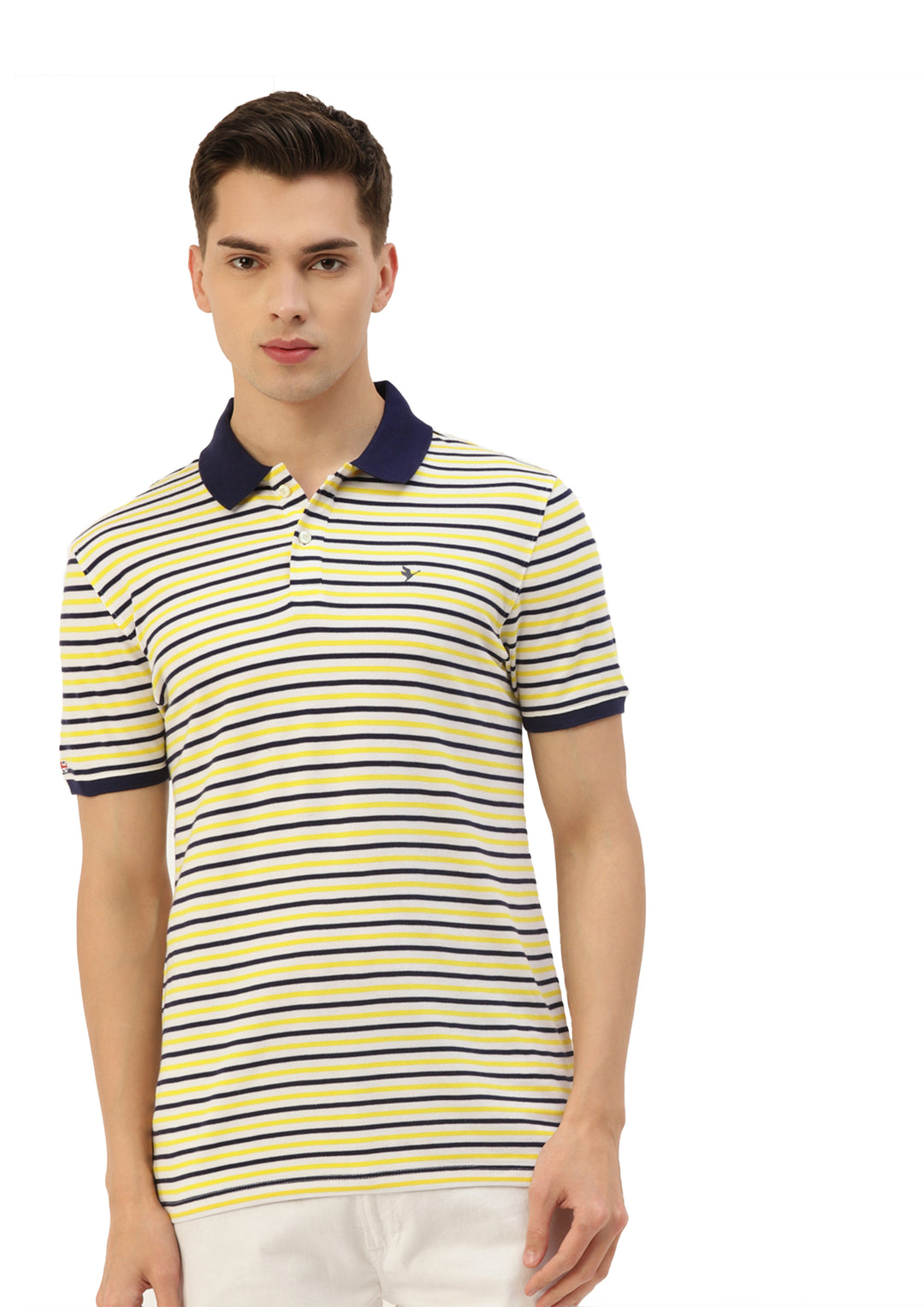 Men's Premium Striped Half Sleeve Polo