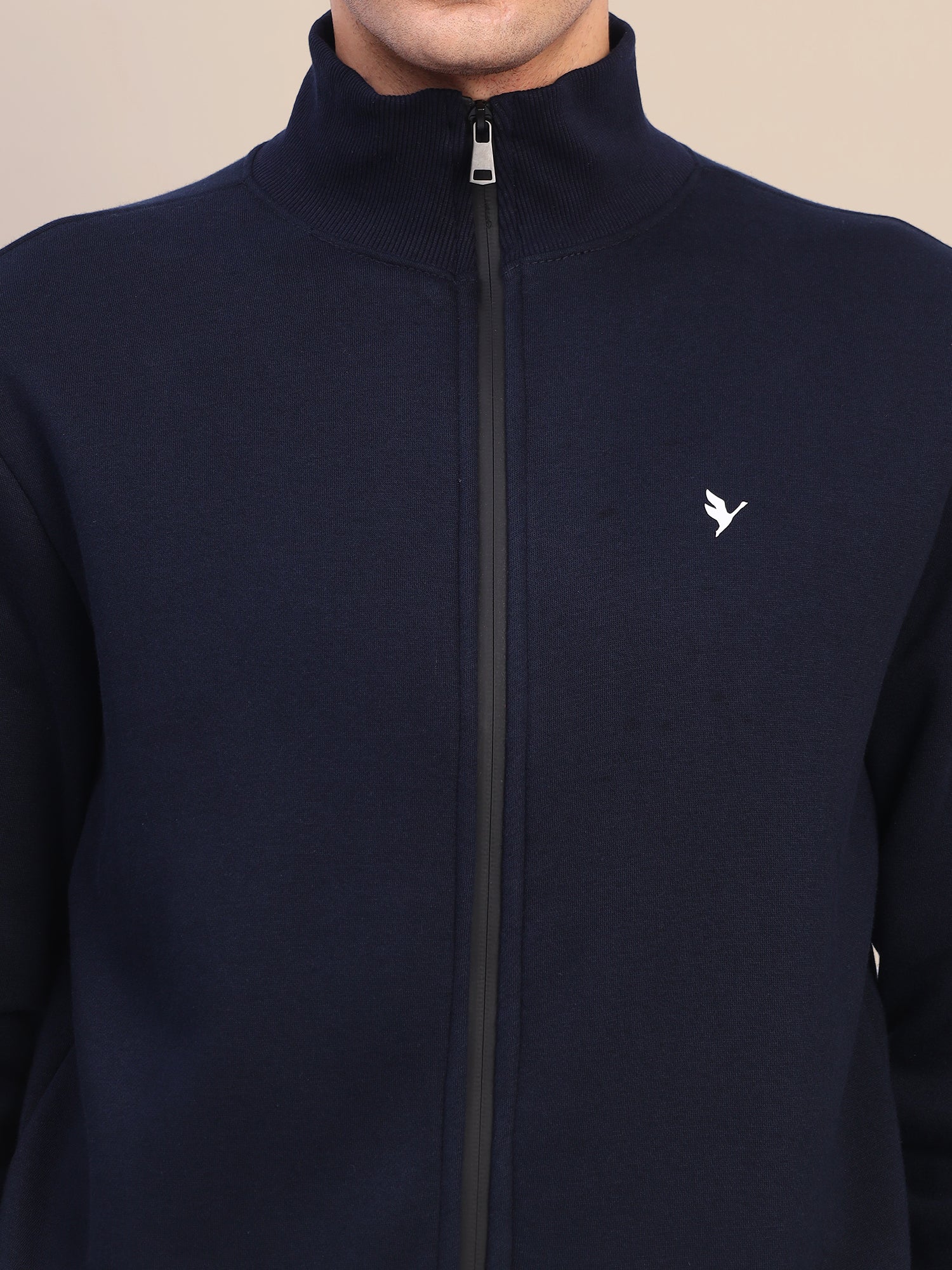 Amswan Men'S Navy Stylish And Comfortable Full Zipper Sweatshirts