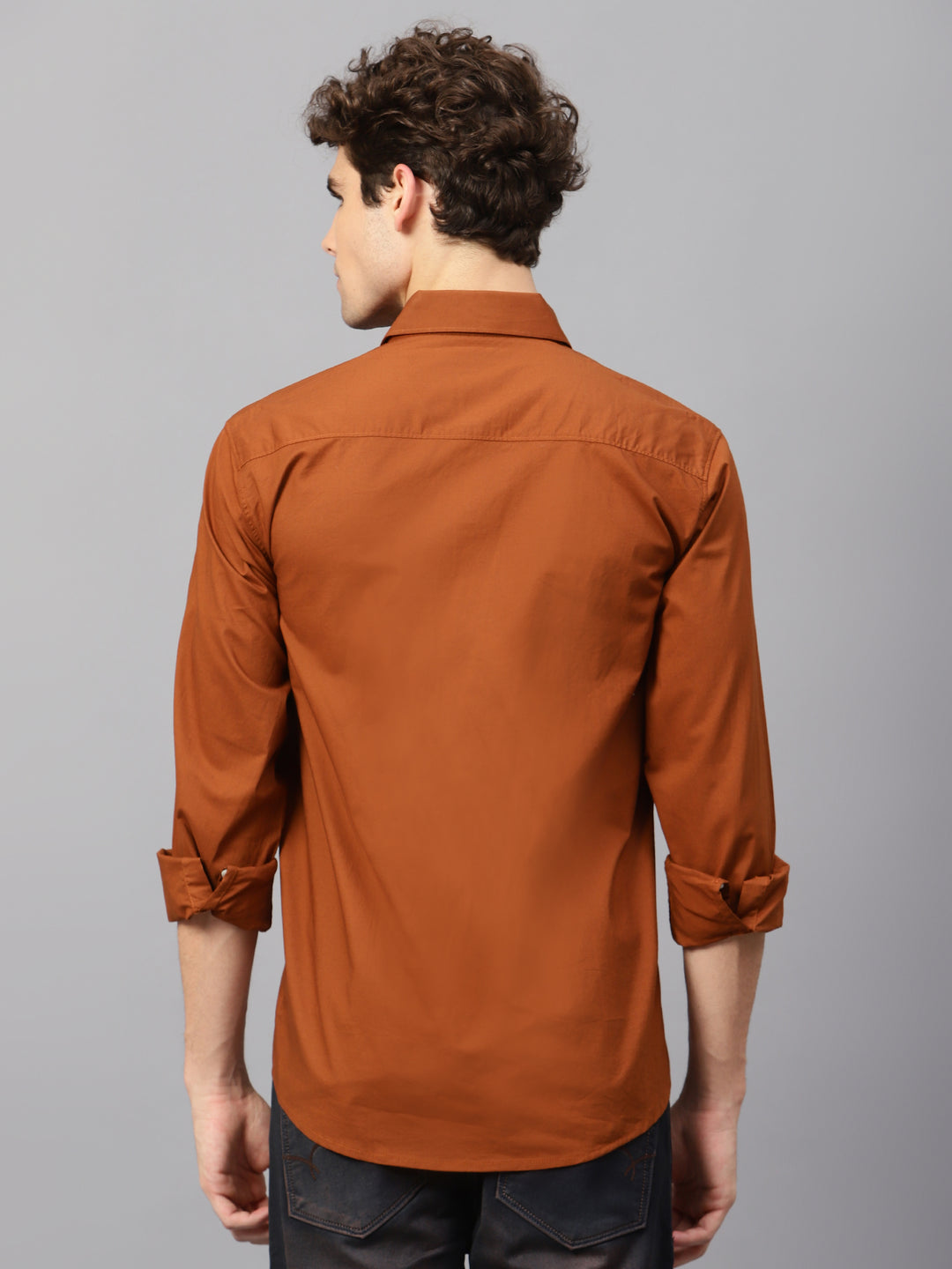 Premium Cotton Lycra Rust Shirt