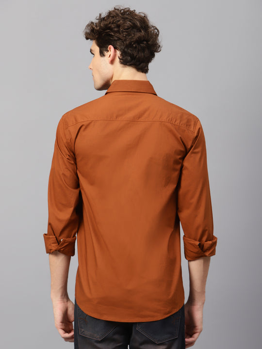 Premium Cotton Lycra Rust Shirt