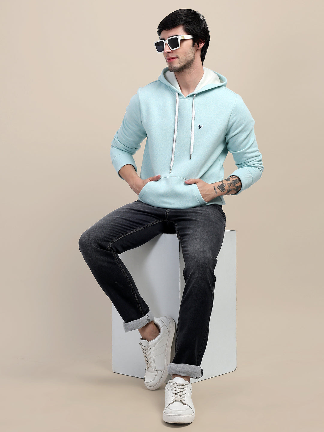 AMSWAN MEN'S AQUA STYLISH AND COMFORT FIT HOODIE