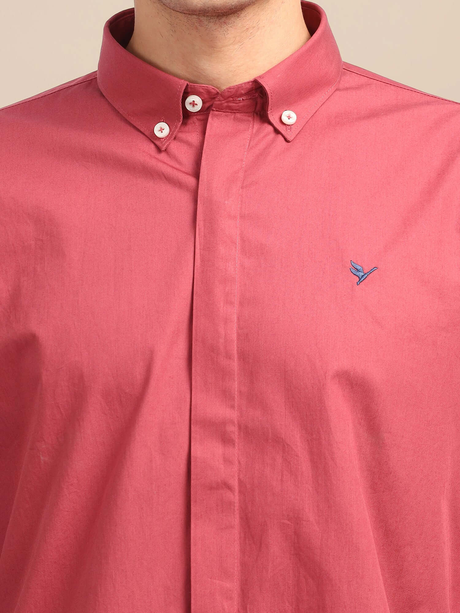 Pink Shirt With Premium Cotton Lycra