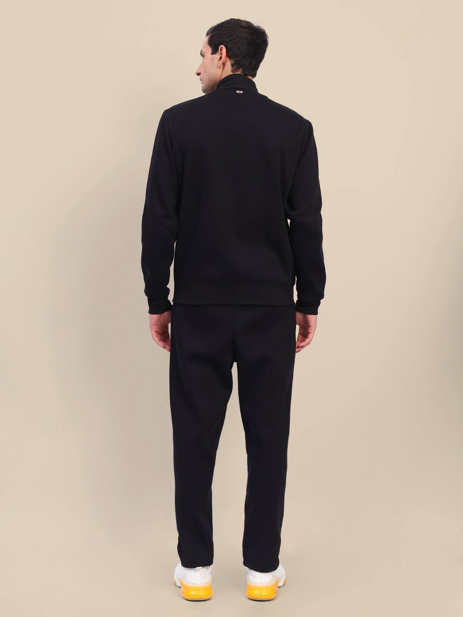 Amswan Men'S Black Stylish And Comfortable Full Zipper Sweatshirts